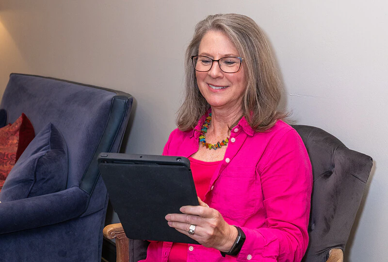 woman reviewing sedation options at Brentwood Dental Excellence
